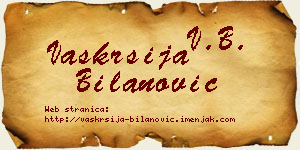 Vaskrsija Bilanović vizit kartica